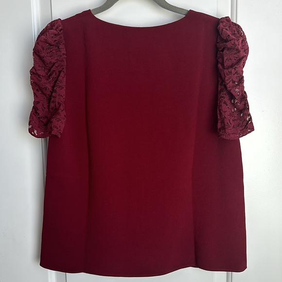 Sézane Colette Blouse in Bordeaux, Size 38/US 6 - Picture 2 of 6